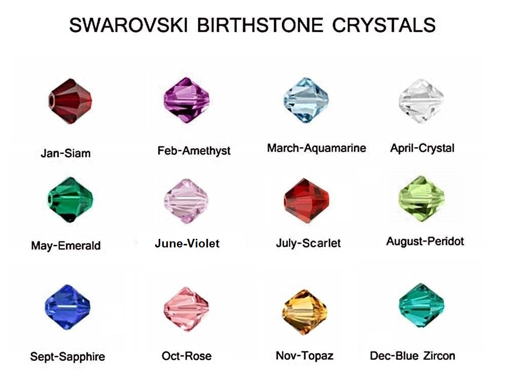 576 Birstonestone Colors - 5mm Swarovski Faceted Bicone Beads