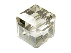 12 Crystal Satin - 6mm Swarovski Faceted Cube Beads