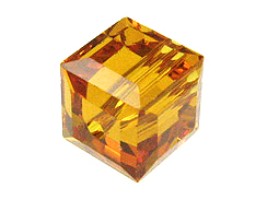 12 Smoked Topaz - 6mm Swarovski Faceted Cube Beads
