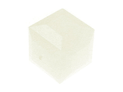 6 White Alabaster - 8mm Swarovski Faceted Cube Beads