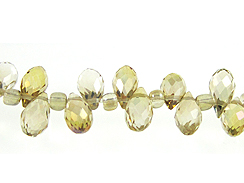 12x5.5mm Crystal Briolettes - Gold Dust
