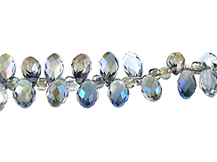 12x5.5mm Crystal Briolettes - Peacock