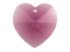 Amethyst - 10.3x10mm Swarovski  Heart Shape Pendant