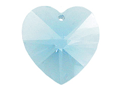 Aquamarine - 18x17.5mm Swarovski  Heart Shape Pendant