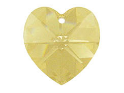 Crystal Golden Shadow - 40mm Swarovski  Heart Shape Pendant
