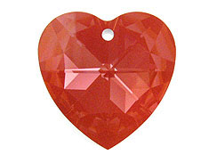 Crystal Red Magma - 40mm Swarovski  Heart Shape Pendant 