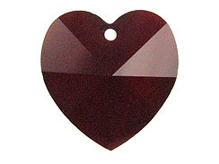 Garnet - 10.3x10mm Swarovski  Heart Shape Pendant