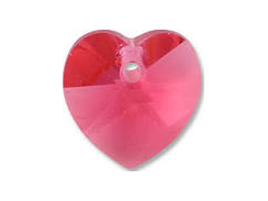 144pc - Indian Pink - 10.3x10mm Swarovski  Heart Shape Pendant