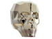 Crystal Metallic Light Gold 2X - 13mm Swarovski 5750 3-D Skull Bead