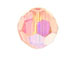 12 Light Rose AB 2X - 10mm Swarovski Faceted Round Beads