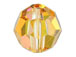 36 Crystal Metallic Sunshine - 4mm Swarovski Faceted Round Beads 