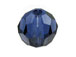 24 Dark Sapphire - 6mm Swarovski Faceted Round Beads