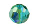 24 Indicolite AB  - 6mm Swarovski Faceted Round Beads