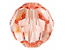 12 Rose Peach - 10mm Swarovski Faceted Round Beads