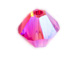 144  Indian Pink AB2X - 4mm  PRECIOSA Faceted Bicone Beads