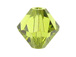 100 Light Olivine - 4mm Swarovski Faceted Bicone Beads