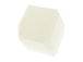 24 White Alabaster - 4mm Swarovski Faceted Offset Cube 