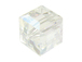 24 Crystal Moonlight - 4mm Swarovski Faceted Cube Beads