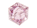24 Light Amethyst - 4mm Swarovski Faceted Cube Beads 