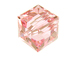 24 Light Rose - 4mm Swarovski Faceted Cube Beads 
