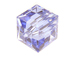 6 Light Sapphire - 8mm Swarovski Faceted Cube Beads 