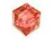 12 Padparadscha - 6mm Swarovski Faceted Cube Beads