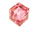 12 Rose - 6mm Swarovski Faceted Cube Beads