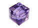 24 Tanzanite - 4mm Swarovski Faceted Cube Beads