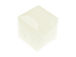 12 White Alabaster - 6mm Swarovski Faceted Cube Beads