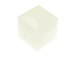 6 White Alabaster - 8mm Swarovski Faceted Cube Beads