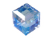 12 Aquamarine AB - 6mm Swarovski Faceted Cube Beads 