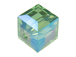 6 Erinite AB - 8mm Swarovski Faceted Cube Beads