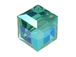 12 Indicolite AB - 6mm Swarovski Faceted Cube Beads