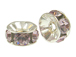 5mm Swarovski Rhinestone Rondelles Silver Plated Light Amethyst Bulk Pack of 144