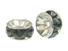 5mm Swarovski Rhinestone Rondelles Silver Plated Montana Bulk Pack of 144