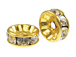 6mm Swarovski Rhinestone Rondelles Gold Plated Crystal