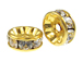 8mm Swarovski Rhinestone Rondelles Gold Plated Crystal