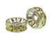 8mm Swarovski Rhinestone Rondelles Rhodium Plated Jonquil