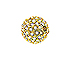 6mm Gold plated Crystal Pave Beads in Bulk