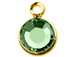 PRECIOSA Crystal Gold Plated Birthstone Channel Charms - Peridot 250 pcs