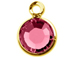 PRECIOSA Crystal Gold Plated Birthstone Channel Charms - Rose 250 pcs