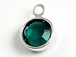Emerald - Swarovski Crystal <b>Silver Plated</b> Birthstone Channel Charms