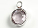 Light Amethyst - Swarovski Crystal <b>Silver Plated</b> Birthstone Channel Charms