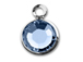 Swarovski Crystal Silver Plated Birthstone Channel Charms - Light Sapphrie