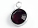 Siam - Swarovski Crystal <b>Silver Plated</b> Birthstone Channel Charms