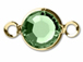 Peridot - Swarovski Crystal Gold Plated Birthstone Channel Links, 15 x 9mm