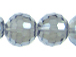 9.5mm Round Graphic Cut Crystal Bead - Indian Saphire