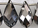 20x10mm Dragon Crystal Briolette Side Drops - Gun Metal 