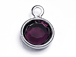 PRECIOSA Crystal <b>Silver Plated</b> Birthstone Channel Charms - Amethyst 250 pcs