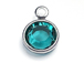 PRECIOSA Crystal Silver Plated Birthstone Channel Charms - Blue Zircon 250 pcs